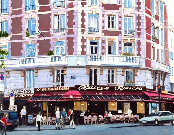 パリのカフェテラス