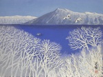 冬の摩周湖