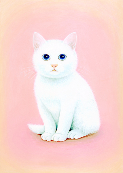 白い子猫」 by 北原佳｜アート・絵画の販売(通販)サイト Artmeter - 国内最大級のインディーズアート専門マーケットプレイス