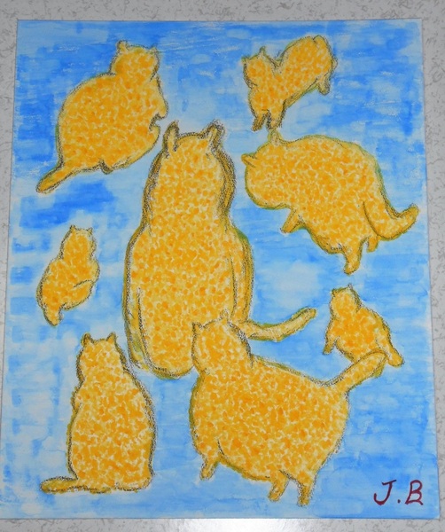 幸せを呼ぶ黄色い猫