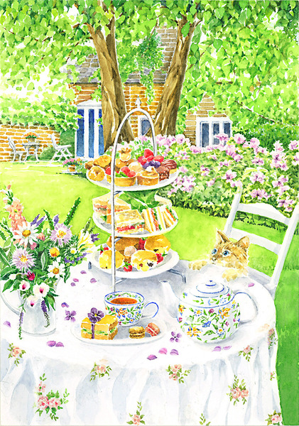 美品★リントンズ  額入り絵画 “Afternoon tea ” 美品☆リントンズ 額入り絵画 “Afternoon tea ” 美品