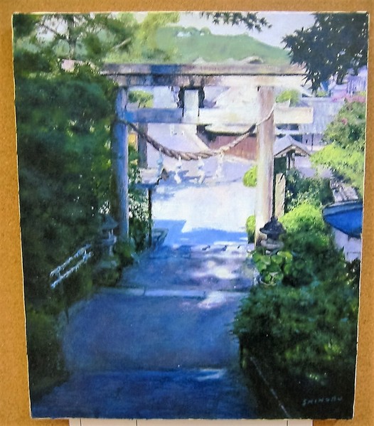 飛鳥坐神社」 by 橘 忍｜アート・絵画の販売(通販)サイト Artmeter - 国内最大級のインディーズアート専門マーケットプレイス