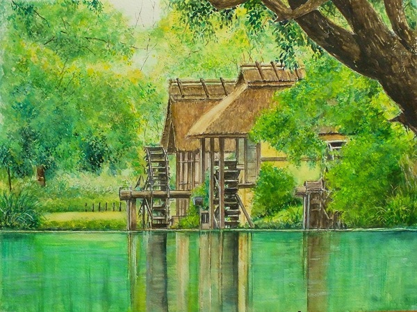 信州安曇野 新緑」 by HIROKI｜Artmeter｜暮らしを彩るアートが