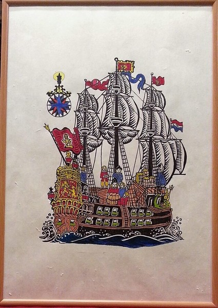 大型絵銭　南蛮船　渡来船・主・イエス　南蛮人 大型絵銭 南蛮船 渡来船・主・イエス 南蛮人 南蛮船駿河湾来航