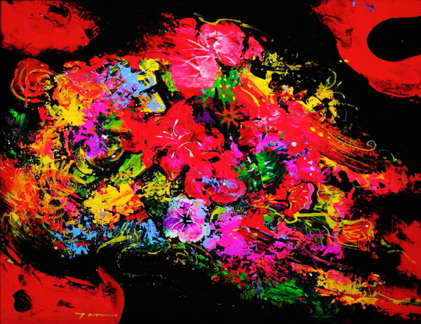 花」 抽象画風 6号F」 by 安本太ん｜Artmeter｜暮らしを彩る