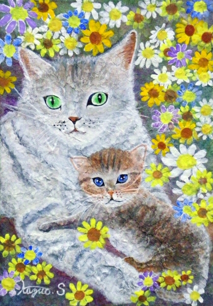親子猫