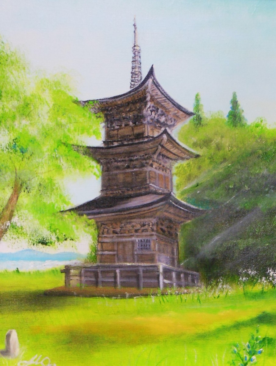 会津美里町、法用寺三重の塔
