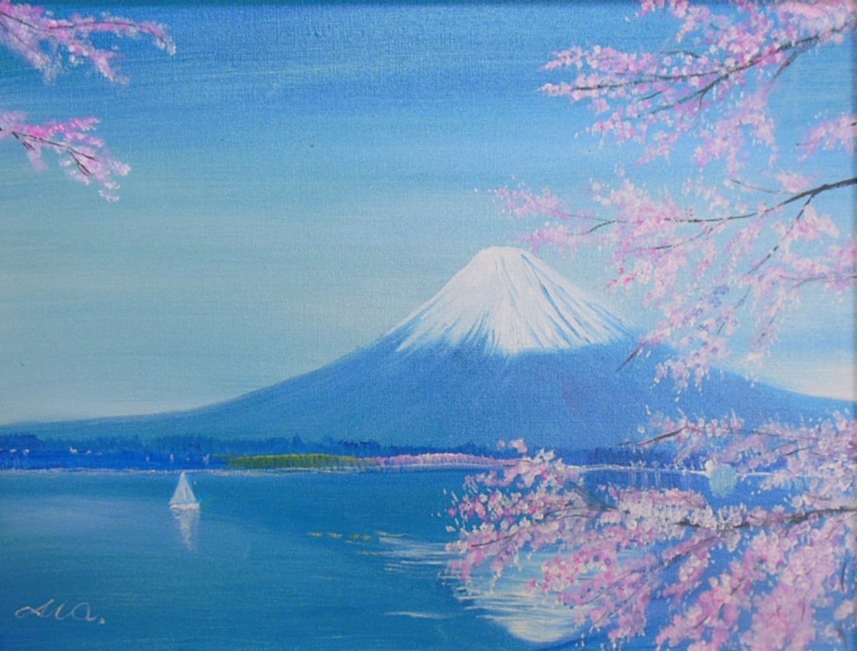 春の河口湖