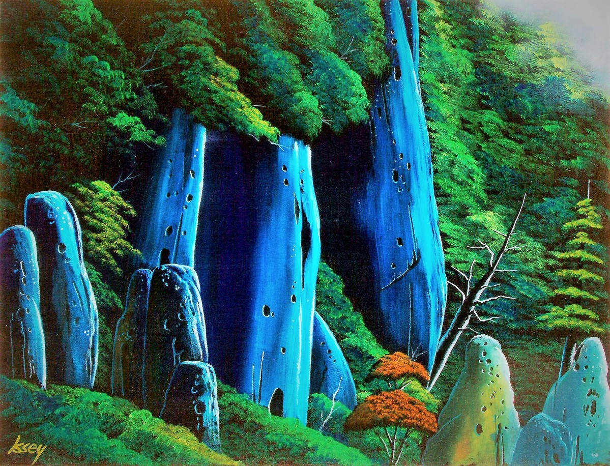 ブルー奇岩の山