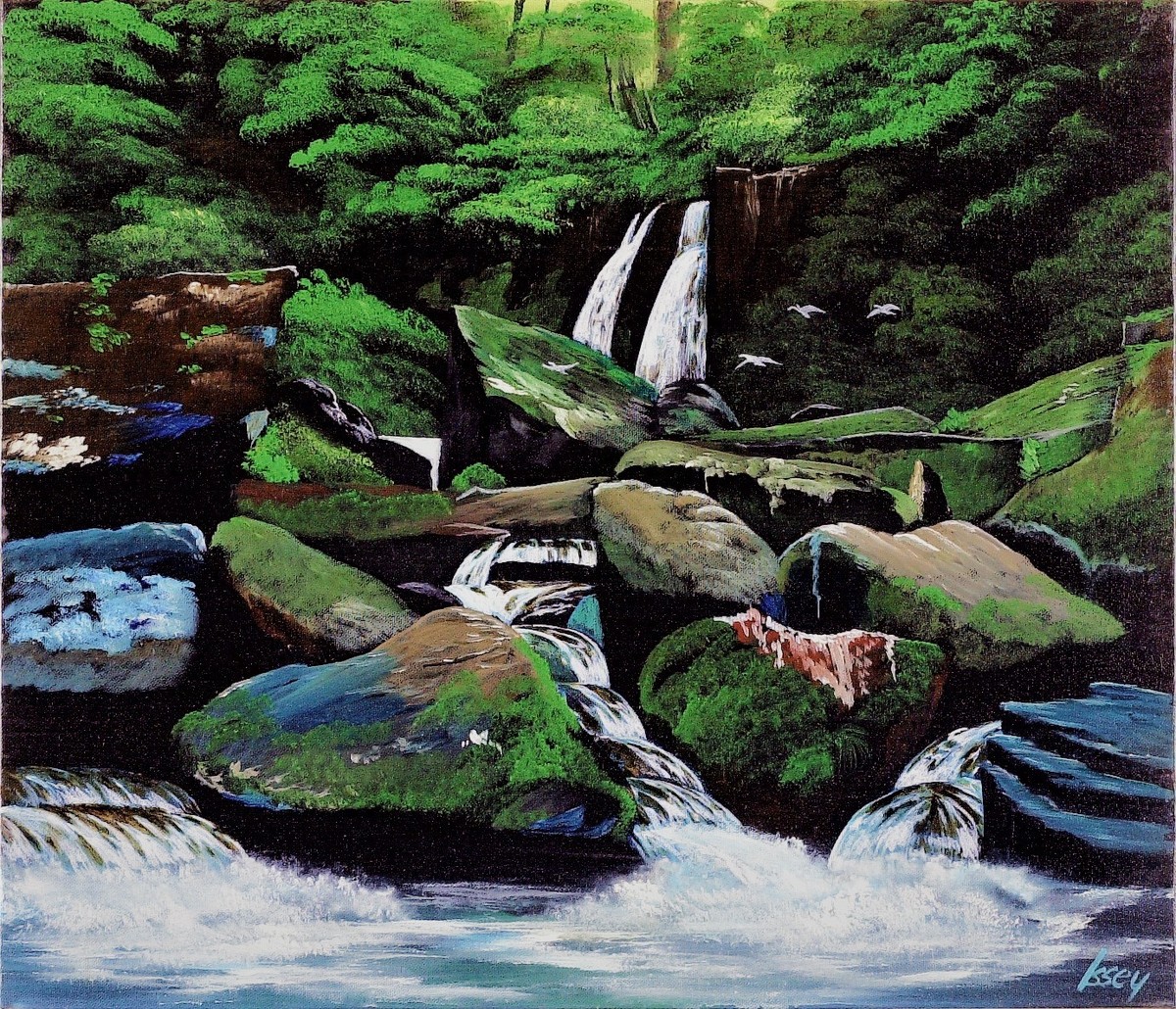 滝風景4」 by Issey｜Artmeter｜暮らしを彩るアートが、きっと