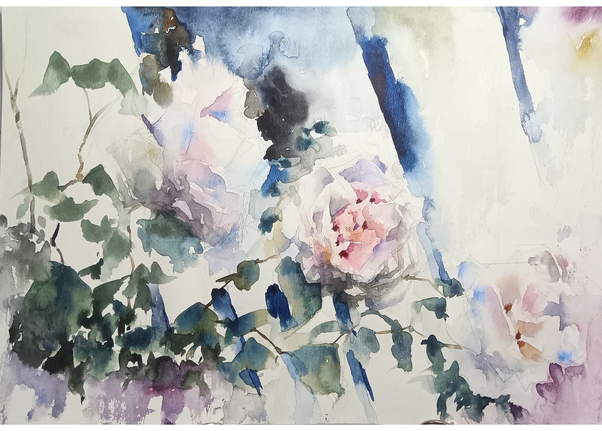 玄関の薔薇
