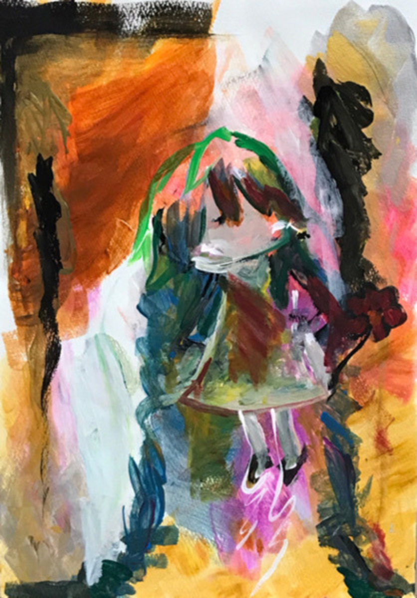 花を持つ