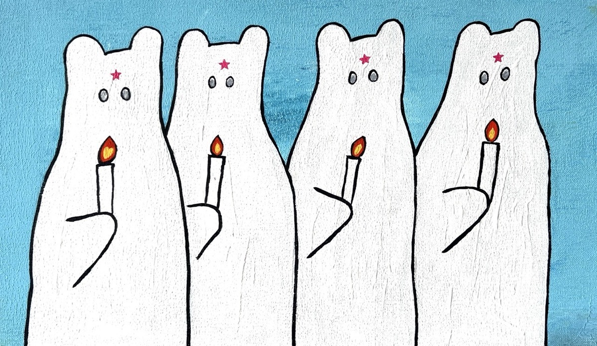 クマオバケロウソク横並び