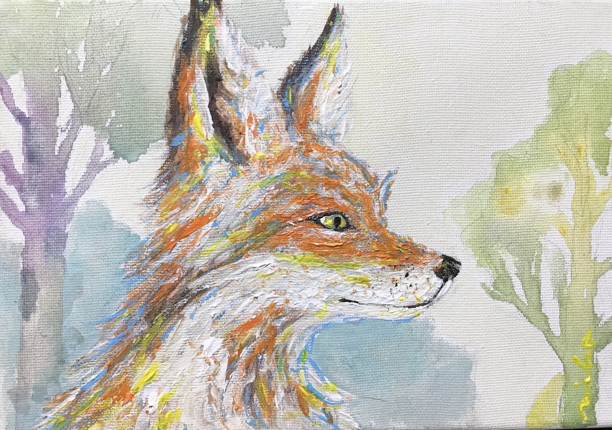 キツネ、にやり