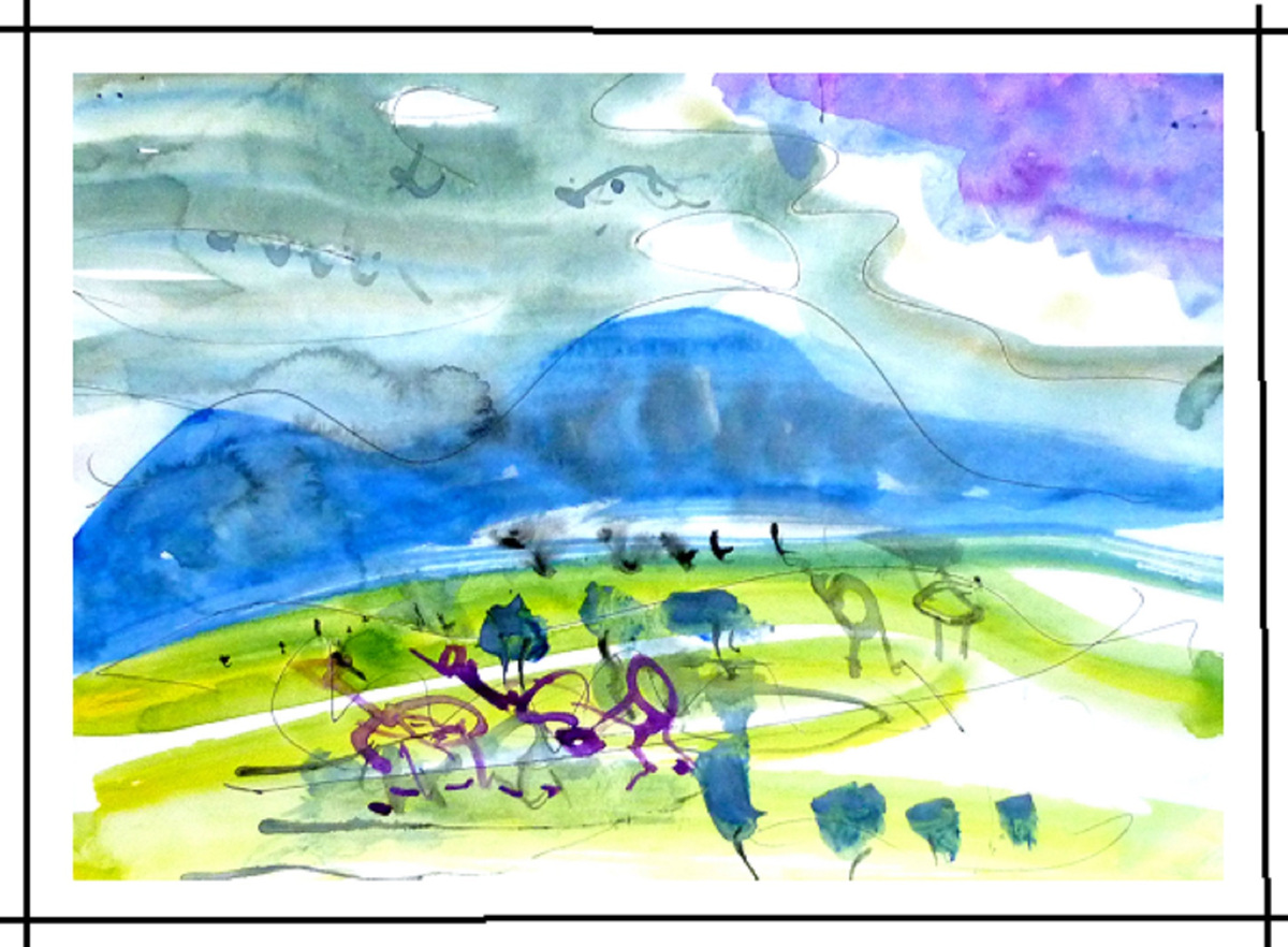 動物たちが遊ぶ草原