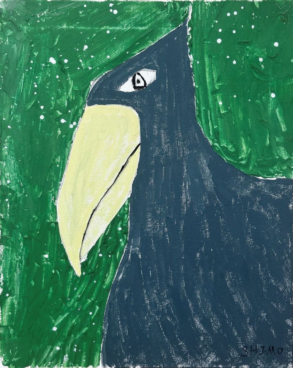 野生のハシビロコウ