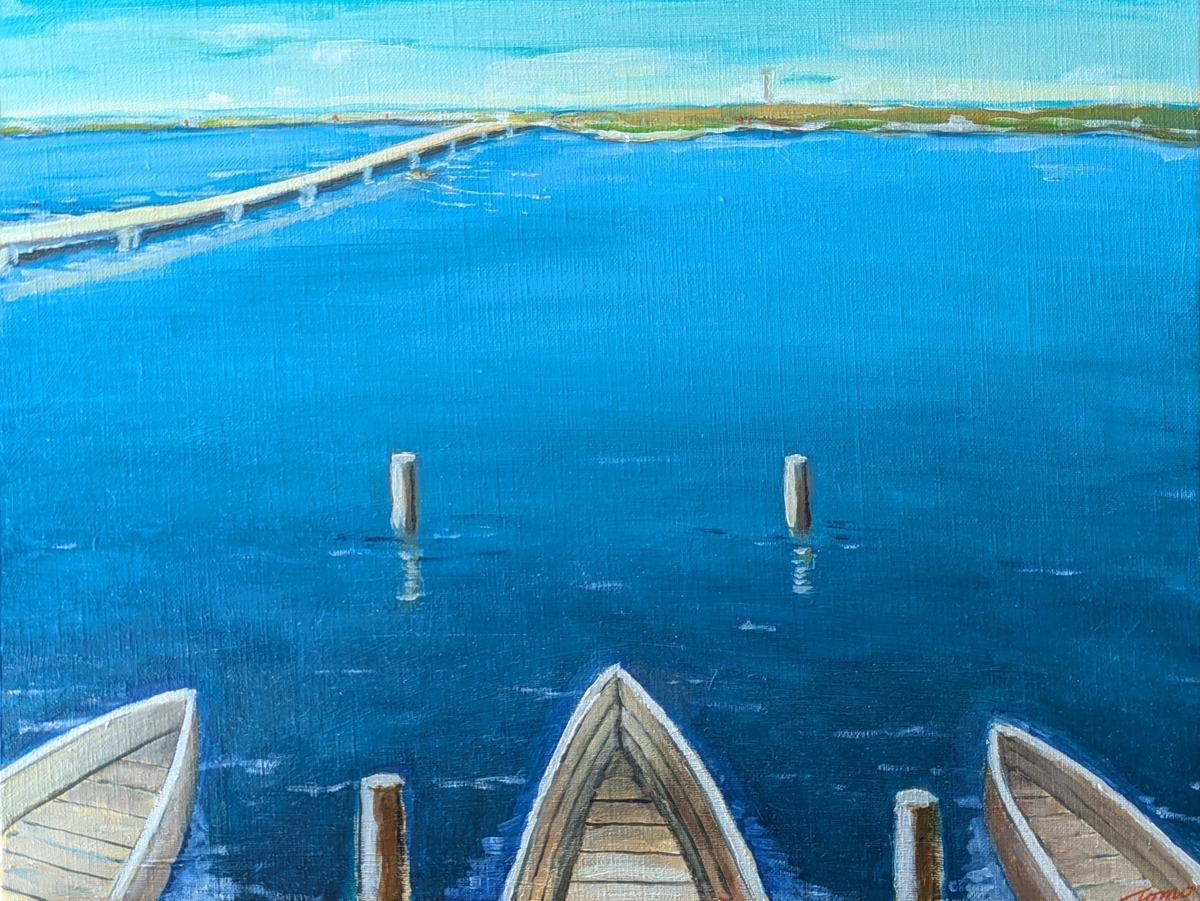 初春、浜名湖大橋を望む