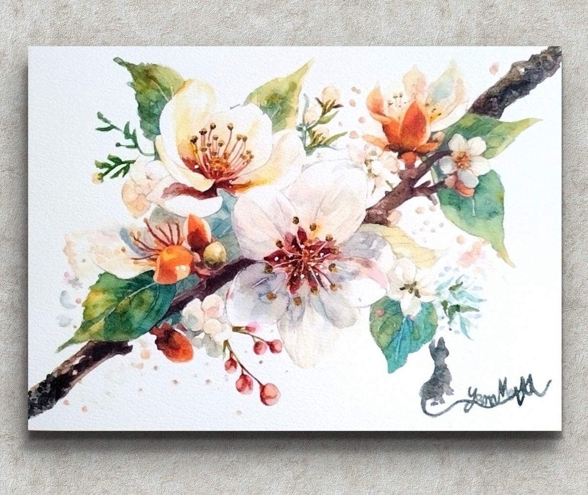 花枝と兎のひととき