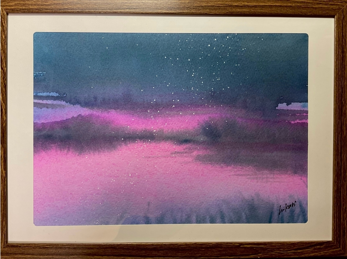 星降るピンクの湖