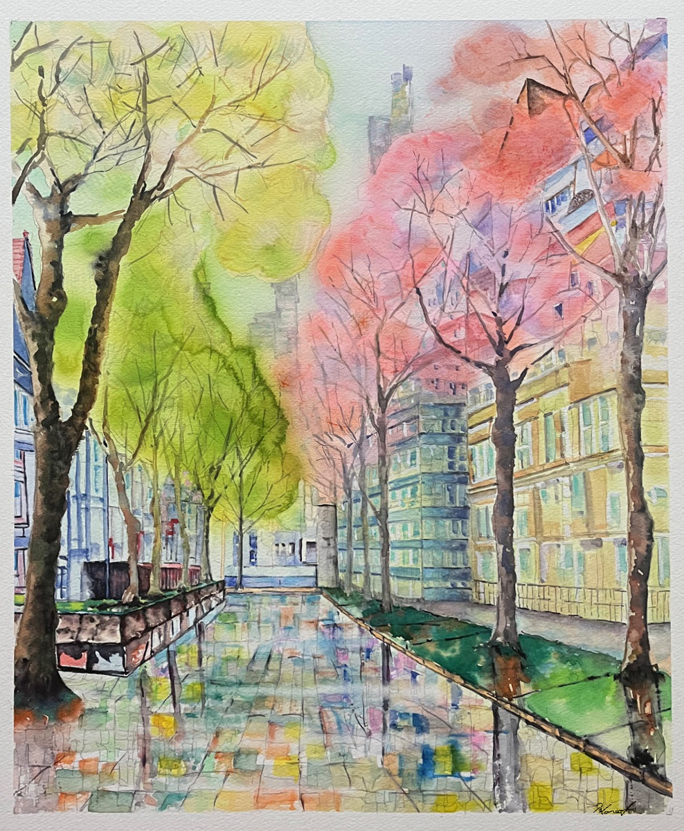 雨あがりの御堂筋