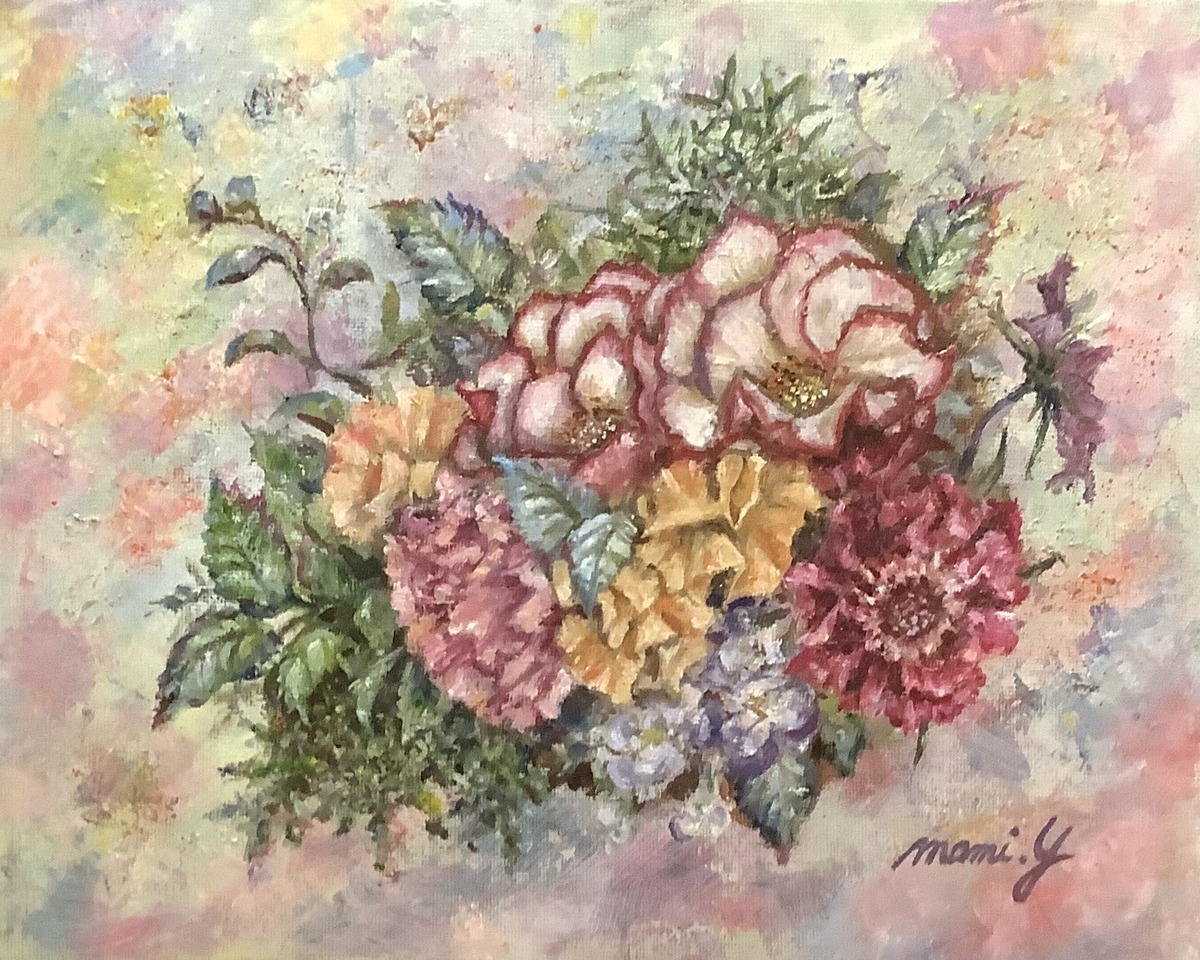 北国のバラの入った花束