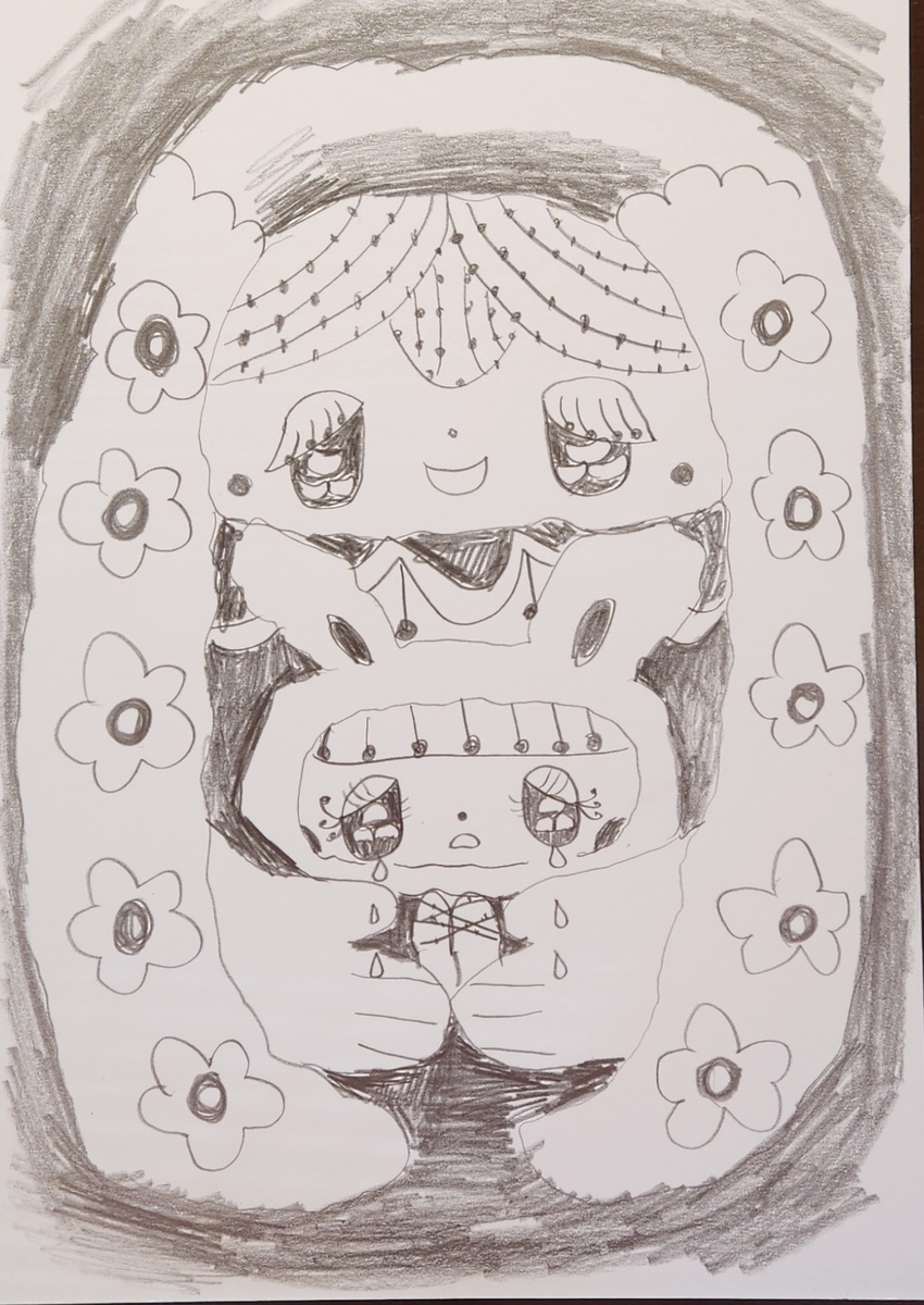 わんちゃんから逃げられないうさぎちゃん