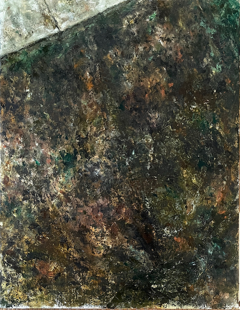 レンガと土と雑草