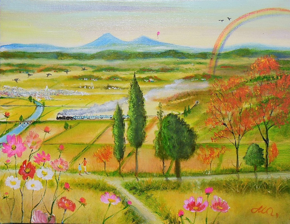 秋の故郷の遠景から f-6号