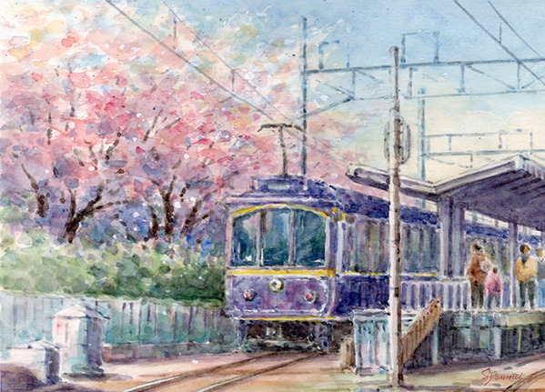 注文制作します・桜と江ノ電 #721