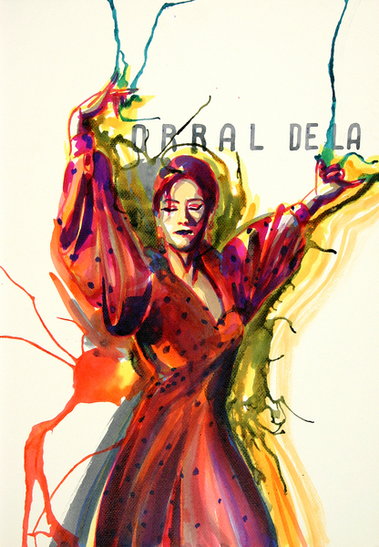 Flamenco Painting Dancer Original Art Figure Oil Painting