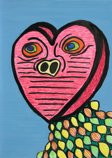 絵画ハート型 2025年 最初のハート型紙 型紙のハートを作る時も、まずは普通に