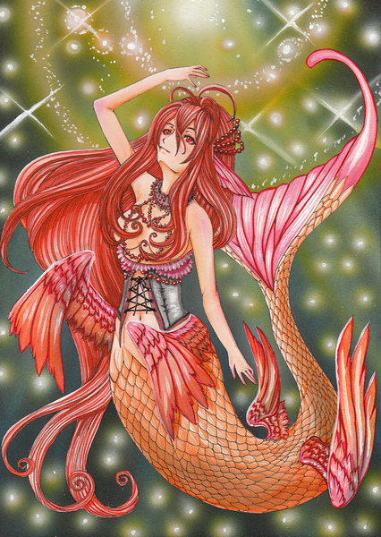 翼を持つ人魚」 by らくがき道｜Artmeter｜暮らしを彩るアートが