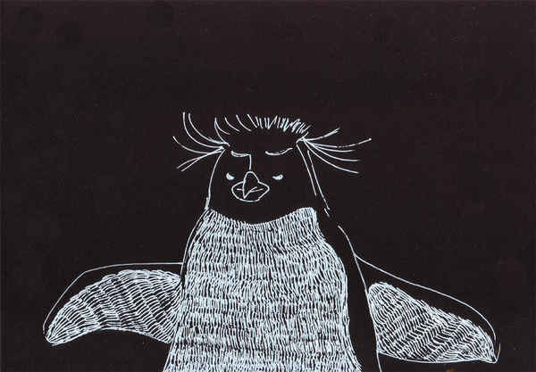 ペン画　30x40cm 白黒ペンギン」 by 小倉 望｜Artmeter｜暮らしを彩るアートが