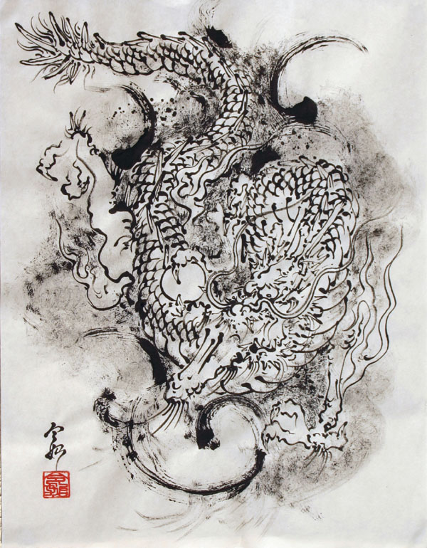 雲中降龍図(2005/11)」 by 令始(レイシ)｜Artmeter｜暮らしを