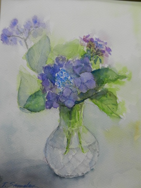 水彩画 花瓶の花 紫と緑の色合い sddefault.jpg