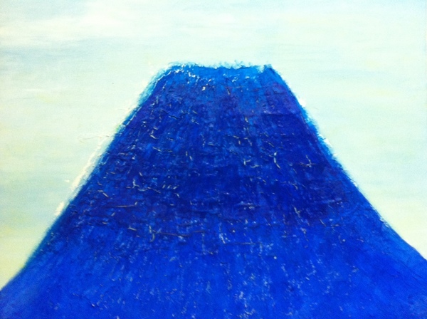 現代アートの「青富士」（3D painting） 現代アートの「青富士」（3D painting） 現代アートの「青富士