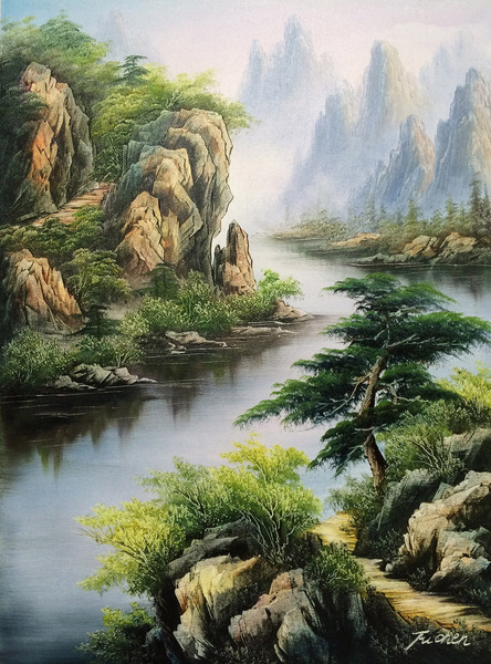 【正規品直輸入】 山紫水明」 by 福臣｜Artmeter｜暮らしを彩るアートが、きっと 書