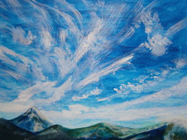 青い空と白い雲のコラボ