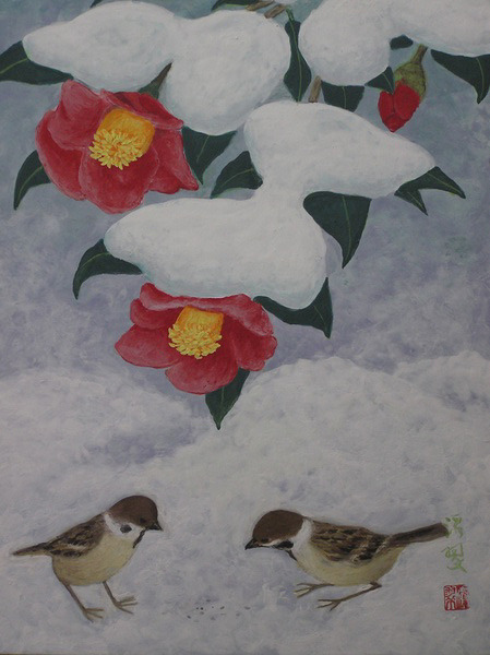 雪椿」 by 渓翠｜Artmeter｜暮らしを彩るアートが、きっと見つかる