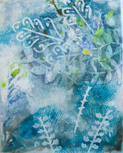 作品名:「雪の中で春を待つ」 画家名:「K.yoco」 コメント:「雪に埋もれたり、寒さで凍っても春になると元気に芽を出す植物たちを描きました。」 ART-Meter