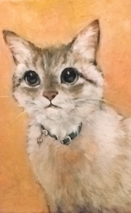 作品名:「春色猫」 画家名:「ゆるり」 コメント:「比較的厚塗りだと思います。」 ART-Meter