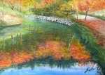 水面に映る紅葉1
