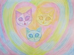 ハートの中の猫