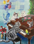 「ピアノを弾く猫」