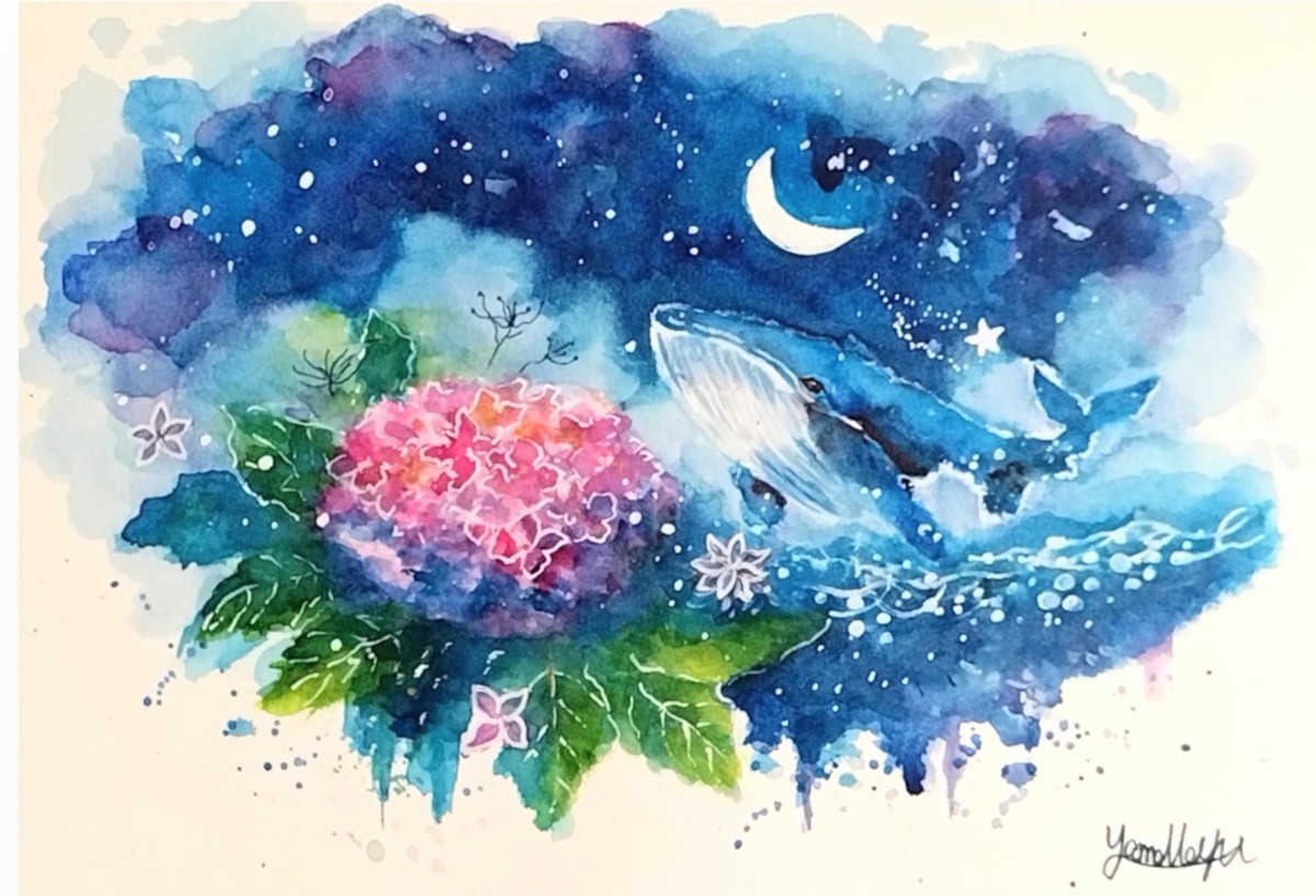 空間を切り取ったような幻想的な絵です。