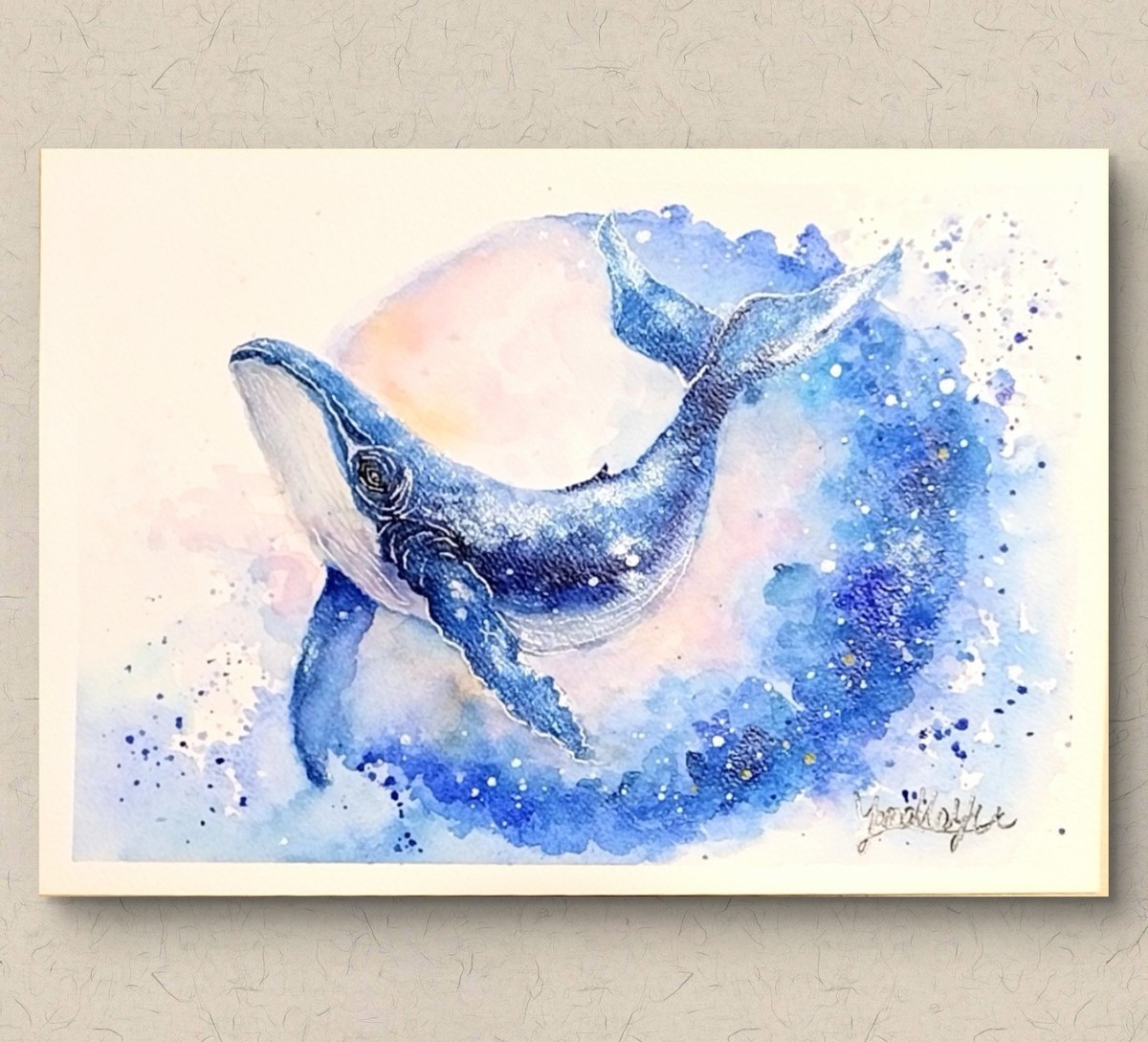 絵単体の画像です。
オリオンアートペーパーフレームで簡易額装し、お送りいたします。