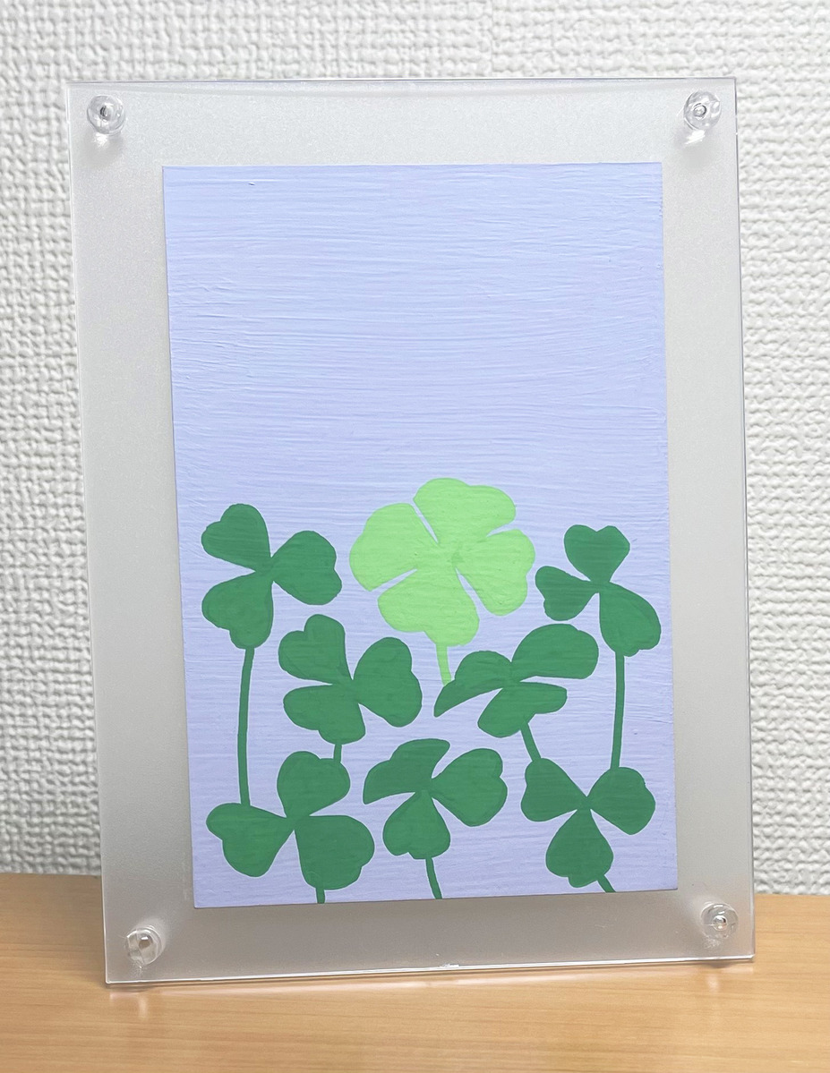 額装です。100均のフレームでこんな感じです。