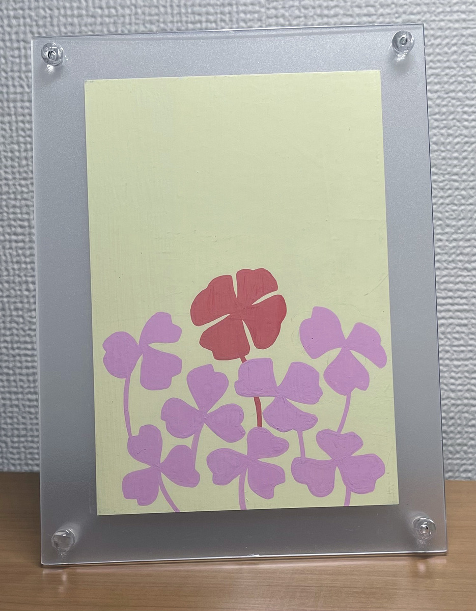 額装です。100均のフレームでこんな感じです。