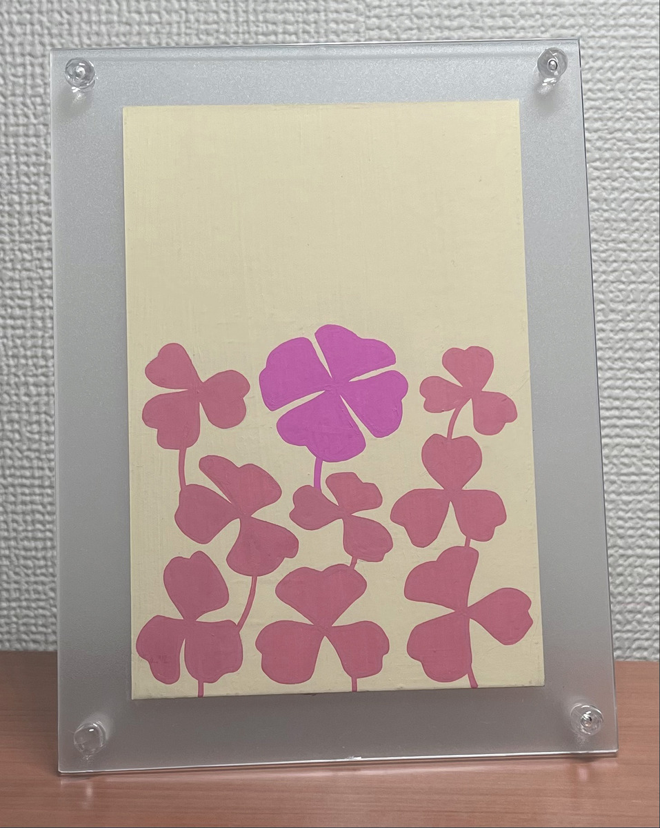 額装です。100均のフレームでこんな感じです。