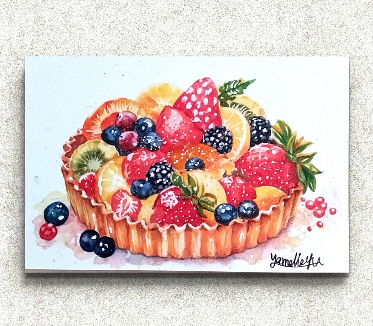 絵単体はポストカードサイズです。